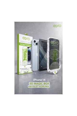 Epro Apple iPhone Uyumlu 14 5d Magic Box Hayalet Ekran Ve Kasa Koruma Seti