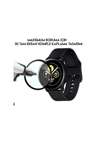 Samsung Galaxy Watch Active 2 44mm 3d Kavisli Nano Ekran Koruyucu Uyumlu