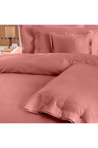 Sarev Monochrome Garnet %100 Pamuk Saten ''300 Tc" Nevresim Takımı Ks V11 Kahverengi