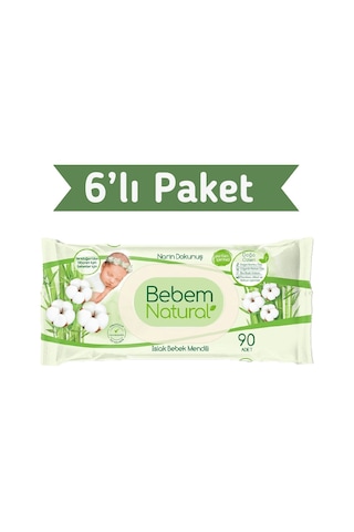 Bebem Natural Islak Havlu Mendil 90x6 540 Yaprak