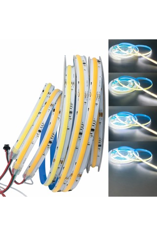 24v Pixel Cob Şerit Led 5m 360led/m 10mm 3000k Günışığı Hareketli Efektli Akıllı Tek Renk Led Şerit