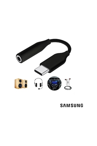 Samsung Uyumlu Uc10 Type-c To 3.5mm Jack Dönüştürücü Adaptör Siyah İthalatçı Garantili