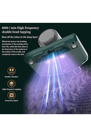 Maiyame Ev İçi Kuru Temizleyici: El Tipi Kablosuz Şarjlı 350w Motorlu 10.000 Pa Emme Gücü Ve 253.7nm Uv Işıklı Akne Temizleme Aleti - Beyaz Beyaz