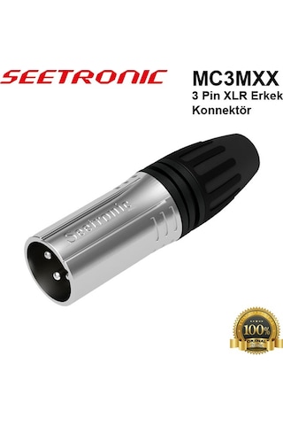 Seetronic Mc3Mxx 3 Pin Xlr Erkek Konnektör 10 Lu