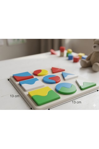 Montessori Eğitici Oyuncak Puzzle / Biyoplastik 0-3 Yaş - Eşleştirme Etkileşimi