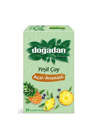 Doğadan Yeşil Çay Açai-ananaslı 20 Li Bardak Poşet X 3 Adet