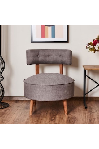 Just Home Yuvarlak Berjer - Gri - 71x64x64 Cm Gri