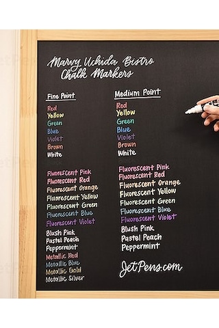 Marvy Easy Chalk Marker Sıvı Tebeşir Kalemi Fosforlu Sarı N11.59