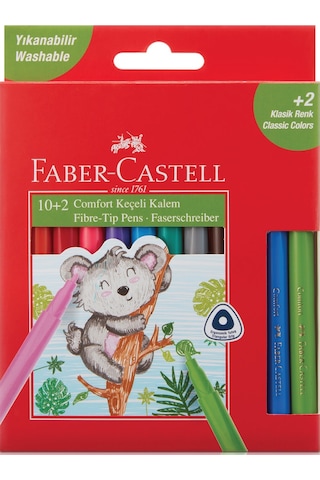 Faber-Castell Comfort Yıkanabilir Keçeli Kalem 10+2