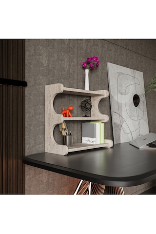 Alpa Ev Mobilya 3 Katlı Tezgah Üstü Mutfak Rafı, Baharatlık Ve Modern Düzenleyici Tasarım Traverten