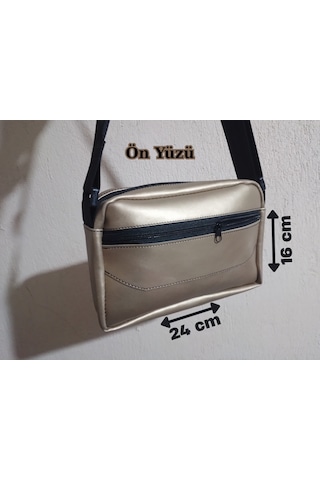 Emre Çanta Dikim Evi Unisex Mini Postacı Çantası Çapraz Omuz Ve Göğüs Çantası Suni Deri Günlük Askılı Çanta 24x16 Cm Bakır
