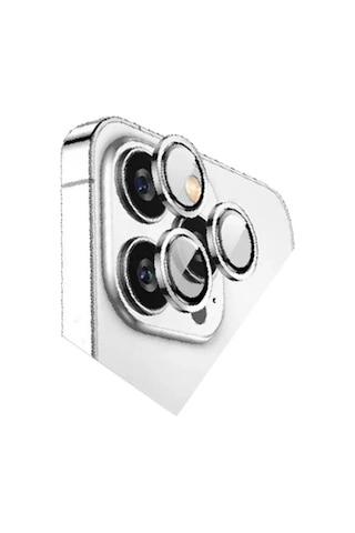 Mey İthalat Apple Uyumlu iPhone 15 Pro Max Bilvis Titan Kamera Lens - Gümüş Sarı