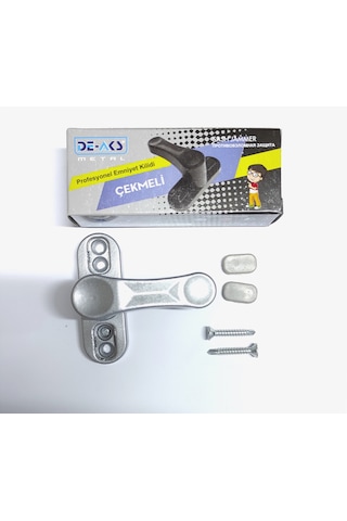 Pvc Pencere Metal Çekmeli Çocuk Emniyet Güvenlik Kilidi Gri