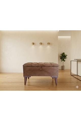 Sandıklı Puf Bench Ayakucu 65 35 Kahverengi