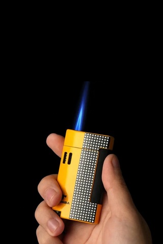 Limitli Seri Kesici Çakmak İkili Sarı Puro Seti - Tr7709