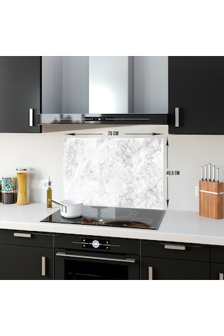 Decorıta Cam Ocak Arkası Koruyucu | Taş Görünümlü