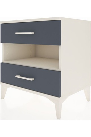 Hyperion Komodin Tek Raflı 2 Çekmeceli 60x44x64 Aytaşı-antrasit Aytası
