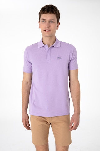 U.S. Polo Assn. Erkek Regular Fit Polo Yaka Lila Basic Tişört 50306007-VR034