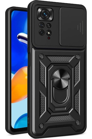 Nihcase Xiaomi Redmi Note 12 Pro 4g Kılıf Magnetik Standlı Kamera Korumalı Slide Sürgülü Cover Kapak