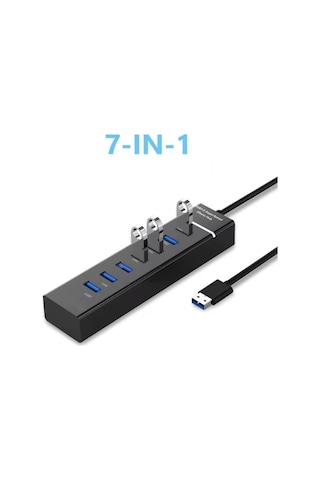 7 Port Usb 3.0 Hub Çoklayıcı - 5gbps Yüksek Hız - Tak Çalıştır Tasarım - Laptop Ve Pc Uyumlu Renk