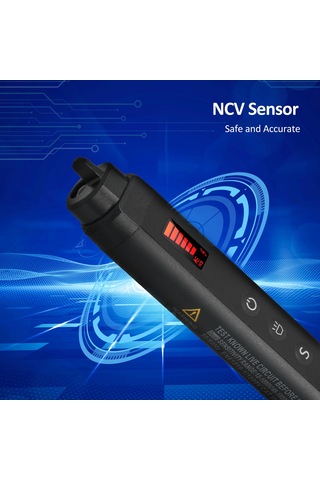 Springsun Temassız Voltaj Test Cihazı Ac Voltaj Algılama Kalemi Siyah Pm8910 Pil İle