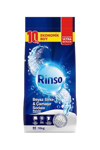 Rinso Beyaz Sirke Ve Çamaşır Sodası Beyazlar Için Toz Deterjan 10 Kg X1