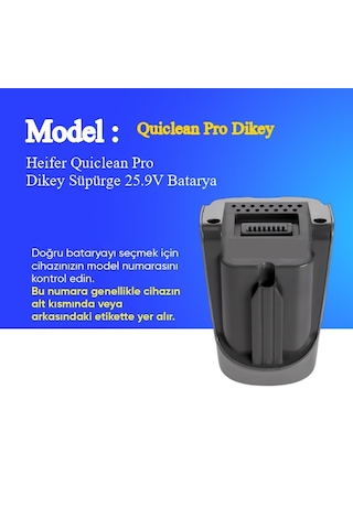Heifer Quiclean Pro Dikey Süpürge 3000 Mah Batarya