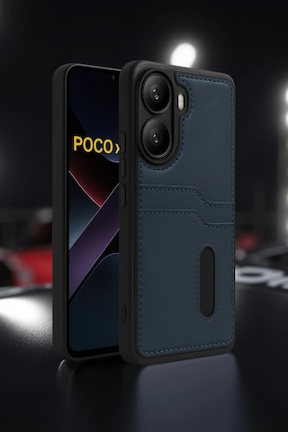 Uray Store Xiaomi Poco X7 Pro Kılıf Sara Kartvizitli Deri Kılıf - Siyah