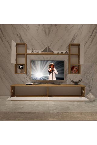 Decoraktiv Eko 5dab Mdf Std Tv Ünitesi Tv Sehpası Pera - Beyaz
