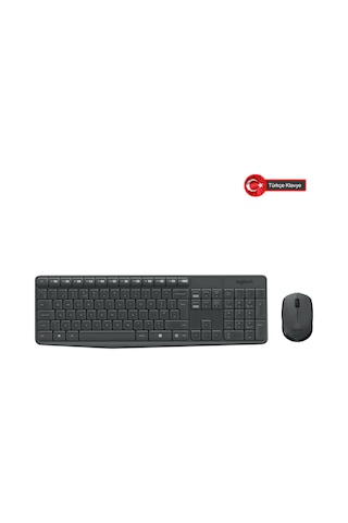 Logıtech Mk235, 920-007925, Kablosuz, Türkçe Q, Klavye Mouse Set