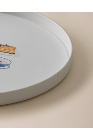 Madame Coco Blanch Yuvarlak Sunum Tepsi - Renkli Teps0000000139