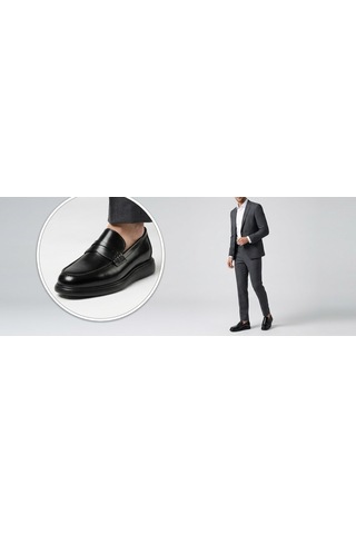 Growish Gd0102 Hakiki Açma Rugan Deri Hafif Poli Taban Üst Kalite Tasarım Koku Yapmaz Spor Klasik Ayakkabı Siyah Rugan
