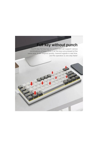 Rgb Mekanik Klavye Z11 İngilizce Q Mekanik Oyuncu Klavyesi Brown Switch