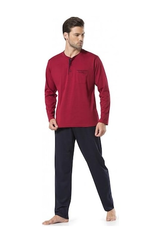 Pierre Cardin 5'li Robdöşambırlı Uzun & Kısa Kol Şortlu Uzun Pijama Takım Özel Kutulu Damat Çeyiz Seti Bordo