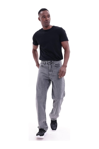 Freemen Erkek Baggy Bol Kesim Kot Pantolon Gri