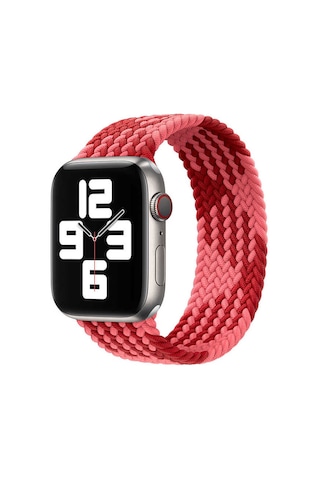 WIWU Apple Uyumlu Watch 44mm Wiwu Braided Solo Loop Contrast Color Large Saat Kordon Kayış Bileklik ZORE-216022
