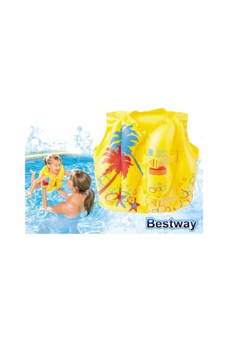 Soleshopping Bestway 32069, Tropikal Desenli Can Yeleği 3-6 Yaş Sarı