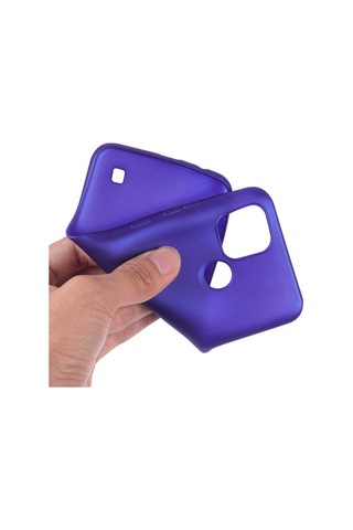 Zore Realme C21 Kılıf Msra Premier Silikon Kapak - Saks Mavi Saks Mavi