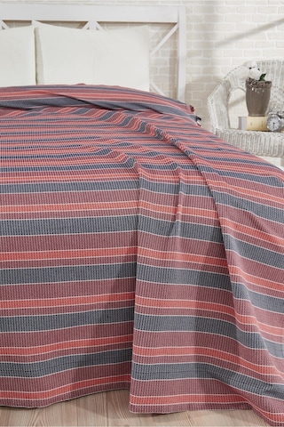 Pamuklu Gri Çarşaflı Lastikli Çarşaflı Pike Takımı 200x230 Bordo
