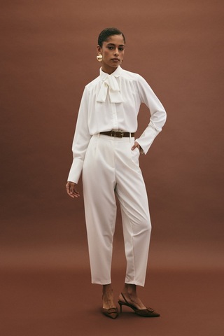 Sateen Lena Havuç Pantolon - Ekru-136962 Ekru