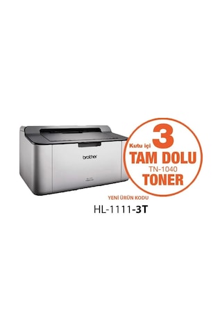 Brother Hl-1111-3t Mono Lazer Yazıcı 3 Tam Dolu Toner