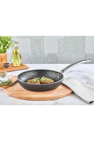 Granit Tava 22 Cm Ve Yağdanlık Siyah