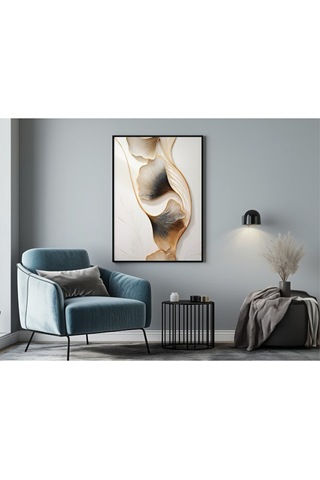 Tablo Ahşap Çerçeveli Tablo Çerçeveli Poster Ginkgo Biloba Çiçek Temalı Tablo