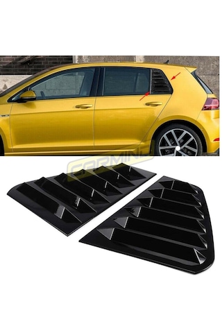 Vw Golf 7 - 7.5 Kelebek Cam Vizörü Piano Black 2013-2020
