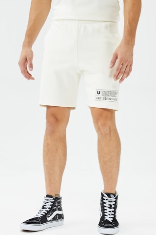 Urban Theory Printed Men's Short Erkek Pamuk Spor Şort Beyaz