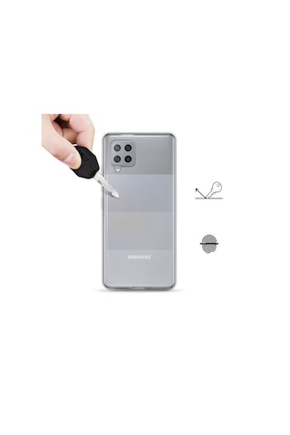 Zore Galaxy Uyumlu M22 Kılıf Süper Silikon Kapak - Renksiz Renksiz