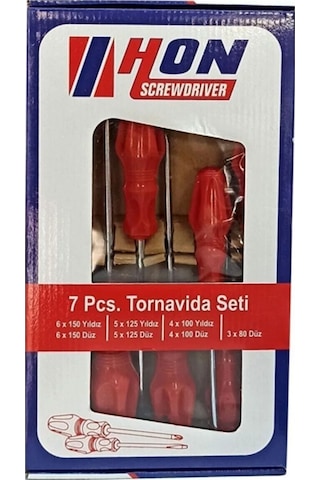 Hon Tornavida 7 Parça Tornavida Seti-farklı Boyutlarda