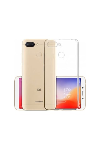 Xiaomi Redmi 6 Kılıf Zore Süper Silikon Kapak Renksiz