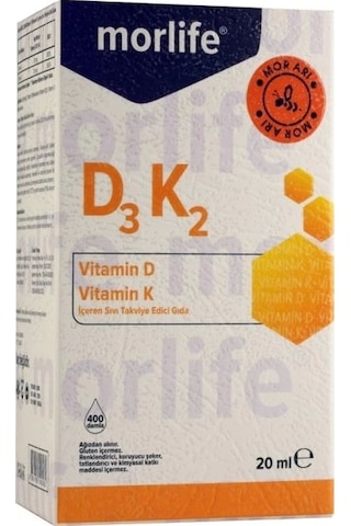 Morlife D3-K2 Takviye Edici Gıda 20 ML