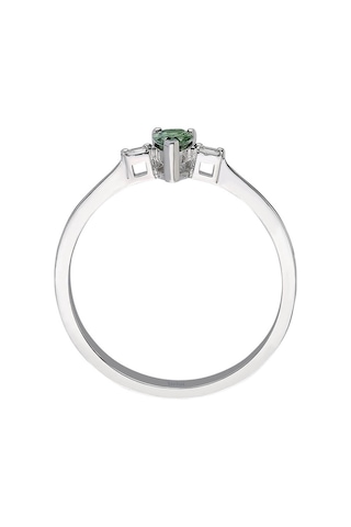 Sirius Baget Pırlanta Ve Yeşil Safir Taşlı Yüzük 0846R0004